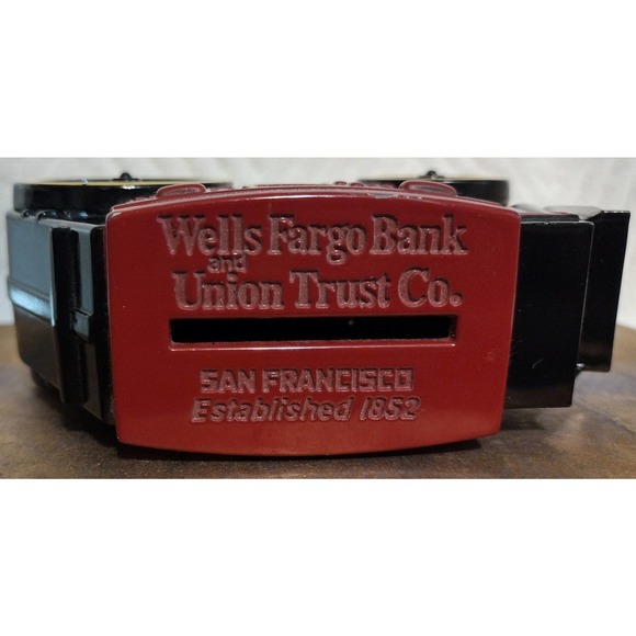 Wells Fargo Stagecoach Vintage Piggy Bank 1998 Western Country Cowboy - Picture 6 of 6